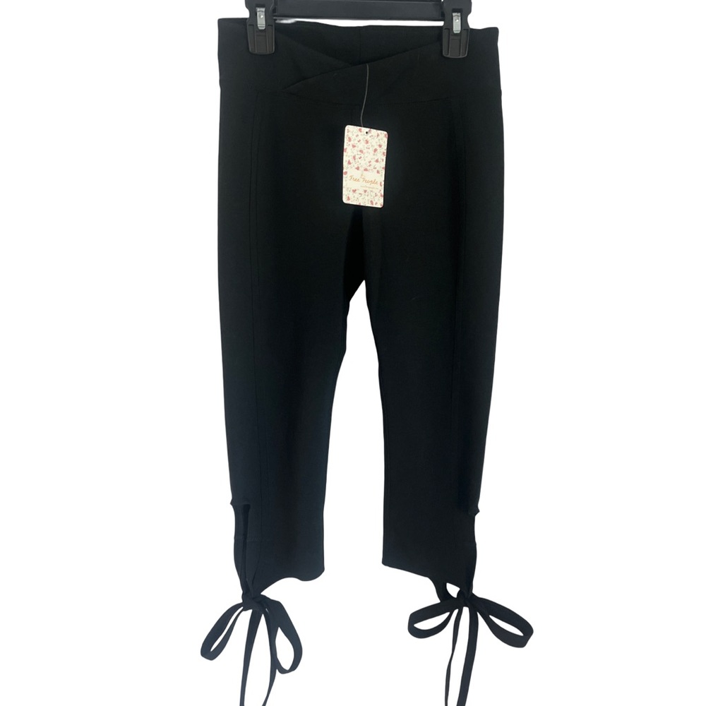 FP Movement by Free People Black Leggings with Bow Details